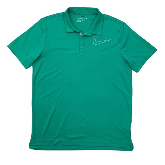 Nike Golf Shirt Men L Large Fern Green Performance Sport DriFit Performance Polo - Picture 1 of 14